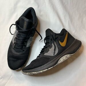 Nike Air Precision 2 Mens Black & Gold Athletic Training Shoes, Size 13